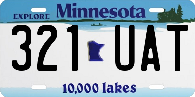 MN license plate 321UAT
