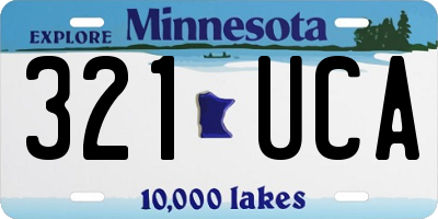 MN license plate 321UCA