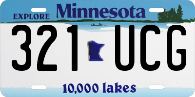MN license plate 321UCG