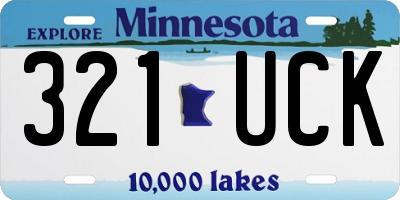 MN license plate 321UCK