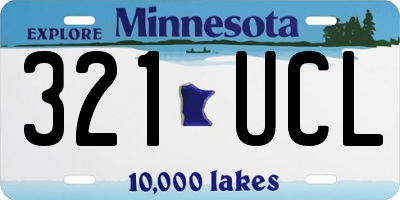 MN license plate 321UCL