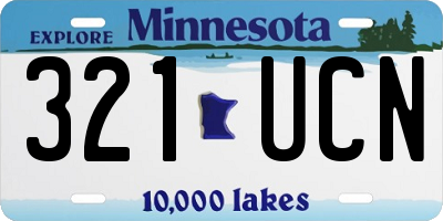 MN license plate 321UCN