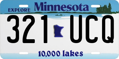 MN license plate 321UCQ