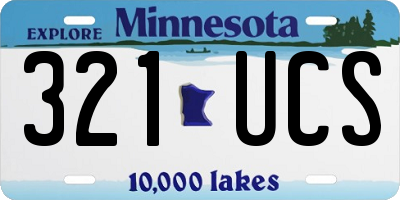 MN license plate 321UCS