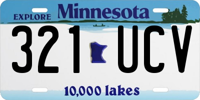 MN license plate 321UCV