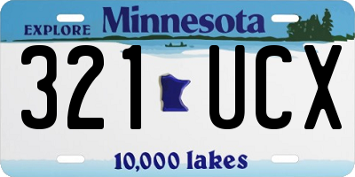 MN license plate 321UCX