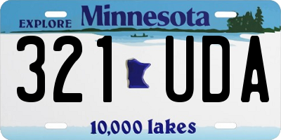 MN license plate 321UDA
