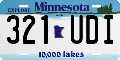 MN license plate 321UDI