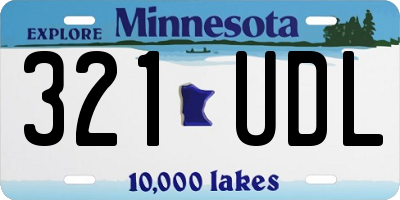 MN license plate 321UDL
