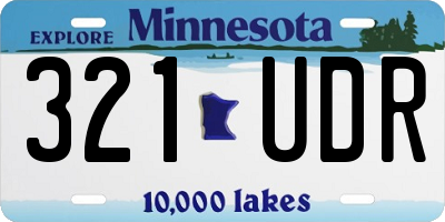 MN license plate 321UDR