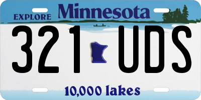 MN license plate 321UDS