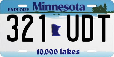 MN license plate 321UDT