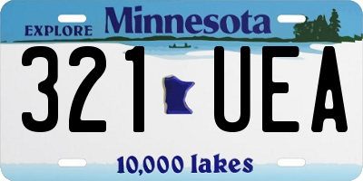 MN license plate 321UEA