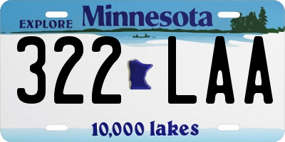 MN license plate 322LAA