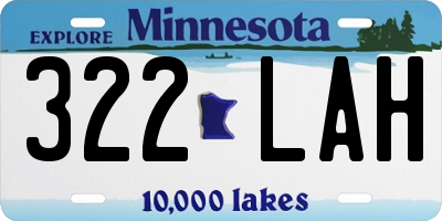 MN license plate 322LAH