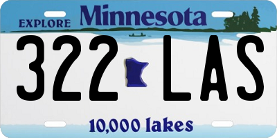 MN license plate 322LAS
