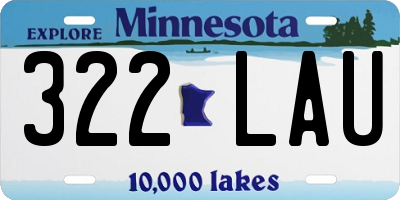 MN license plate 322LAU
