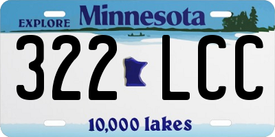 MN license plate 322LCC