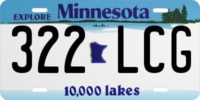 MN license plate 322LCG