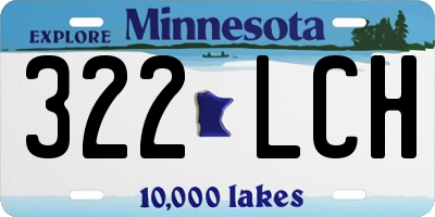 MN license plate 322LCH
