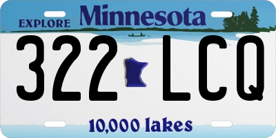 MN license plate 322LCQ