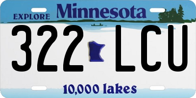 MN license plate 322LCU