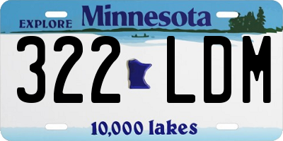 MN license plate 322LDM