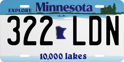 MN license plate 322LDN