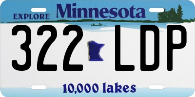MN license plate 322LDP