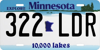 MN license plate 322LDR