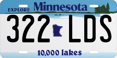 MN license plate 322LDS