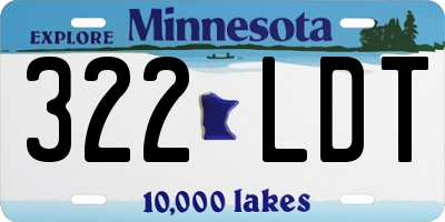 MN license plate 322LDT