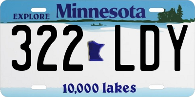 MN license plate 322LDY