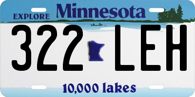 MN license plate 322LEH