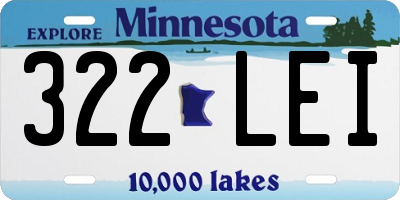 MN license plate 322LEI