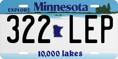 MN license plate 322LEP