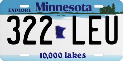 MN license plate 322LEU