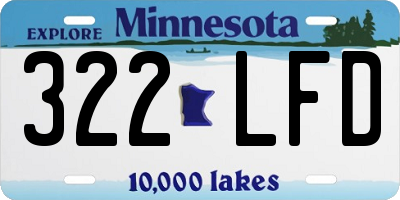 MN license plate 322LFD