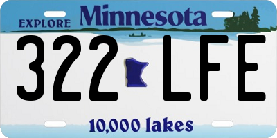 MN license plate 322LFE