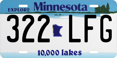MN license plate 322LFG
