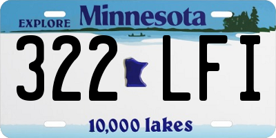 MN license plate 322LFI