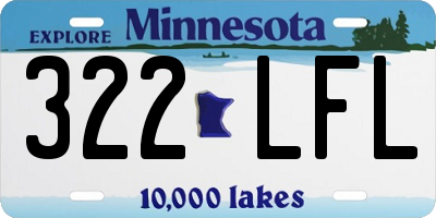 MN license plate 322LFL