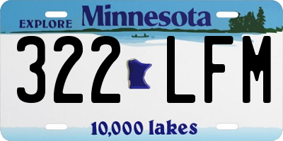 MN license plate 322LFM