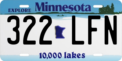 MN license plate 322LFN