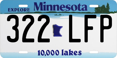 MN license plate 322LFP