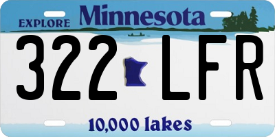 MN license plate 322LFR