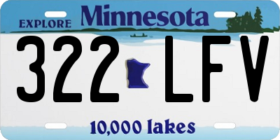 MN license plate 322LFV