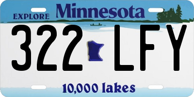 MN license plate 322LFY