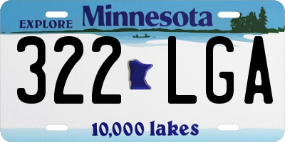 MN license plate 322LGA