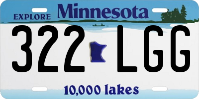 MN license plate 322LGG